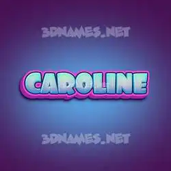 caroline in Phat Purple style - 3D name wallpaper