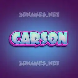 carson in Phat Purple style - 3D name wallpaper