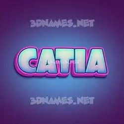 catia in Phat Purple style - 3D name wallpaper