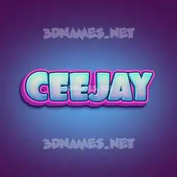 ceejay in Phat Purple style - 3D name wallpaper