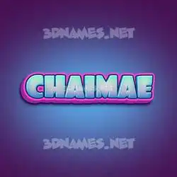 chaimae in Phat Purple style - 3D name wallpaper