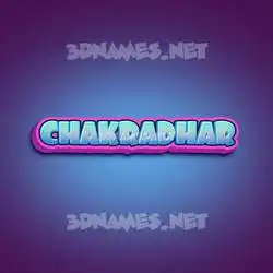 chakradhar in Phat Purple style - 3D name wallpaper