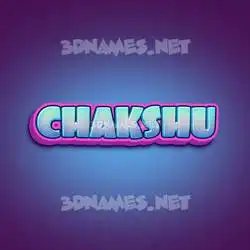 chakshu in Phat Purple style - 3D name wallpaper