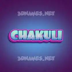 chakuli in Phat Purple style - 3D name wallpaper
