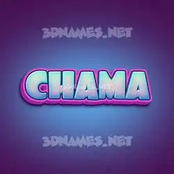 chama in Phat Purple style - 3D name wallpaper