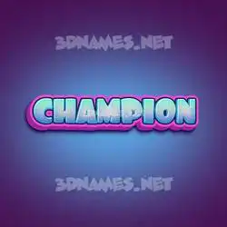 champion in Phat Purple style - 3D name wallpaper