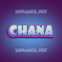 chana in Phat Purple style - 3D name wallpaper
