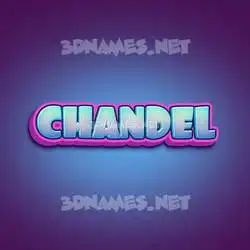 chandel in Phat Purple style - 3D name wallpaper