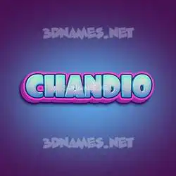 chandio in Phat Purple style - 3D name wallpaper