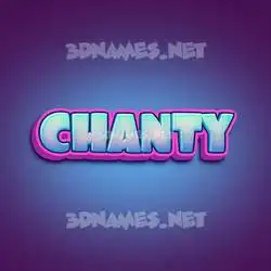 chanty in Phat Purple style - 3D name wallpaper