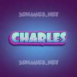 charles in Phat Purple style - 3D name wallpaper