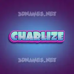 charlize in Phat Purple style - 3D name wallpaper