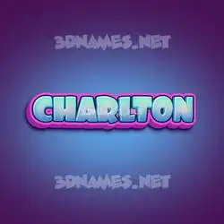 charlton in Phat Purple style - 3D name wallpaper