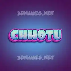 chhotu in Phat Purple style - 3D name wallpaper