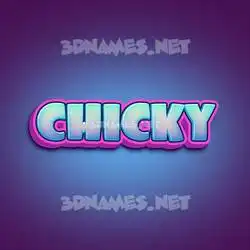 chicky in Phat Purple style - 3D name wallpaper