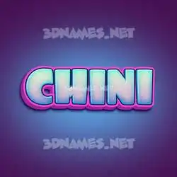 chini in Phat Purple style - 3D name wallpaper