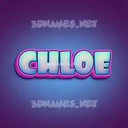 chloe in Phat Purple style - 3D name wallpaper