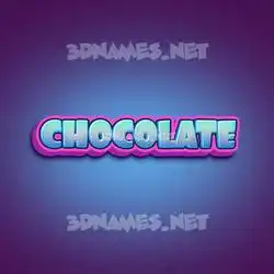 chocolate in Phat Purple style - 3D name wallpaper