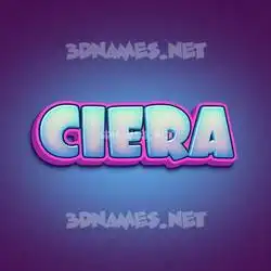 ciera in Phat Purple style - 3D name wallpaper
