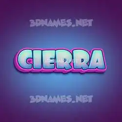 cierra in Phat Purple style - 3D name wallpaper