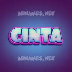 cinta in Phat Purple style - 3D name wallpaper