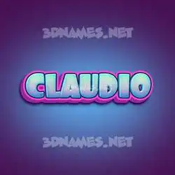 claudio in Phat Purple style - 3D name wallpaper