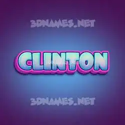 clinton in Phat Purple style - 3D name wallpaper