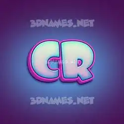 cr in Phat Purple style - 3D name wallpaper