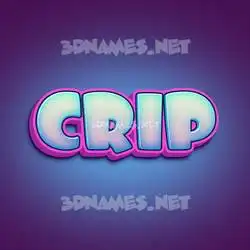 crip in Phat Purple style - 3D name wallpaper