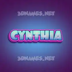 cynthia in Phat Purple style - 3D name wallpaper