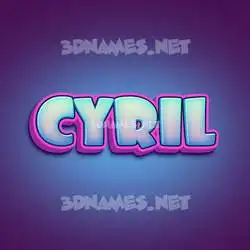 cyril in Phat Purple style - 3D name wallpaper