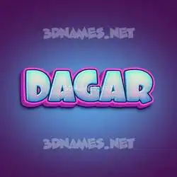 dagar in Phat Purple style - 3D name wallpaper