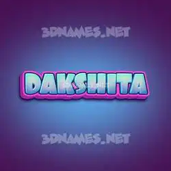 dakshita in Phat Purple style - 3D name wallpaper