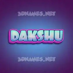 dakshu in Phat Purple style - 3D name wallpaper