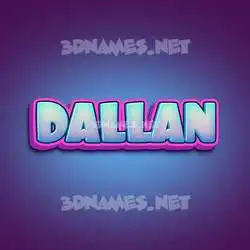 dallan in Phat Purple style - 3D name wallpaper