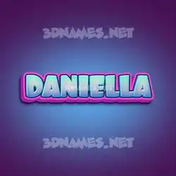 daniella in Phat Purple style - 3D name wallpaper