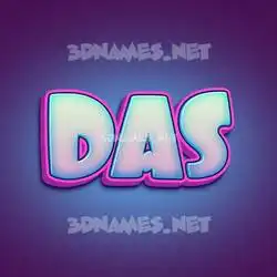 das in Phat Purple style - 3D name wallpaper