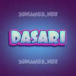 dasari in Phat Purple style - 3D name wallpaper