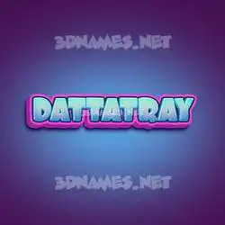 dattatray in Phat Purple style - 3D name wallpaper