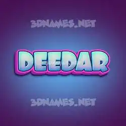 deedar in Phat Purple style - 3D name wallpaper