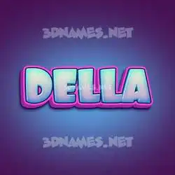 della in Phat Purple style - 3D name wallpaper
