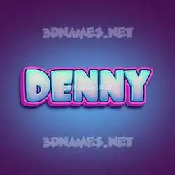 denny in Phat Purple style - 3D name wallpaper