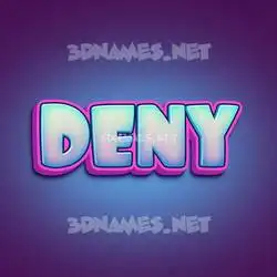 deny in Phat Purple style - 3D name wallpaper