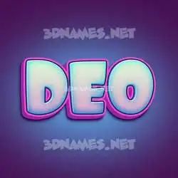 deo in Phat Purple style - 3D name wallpaper