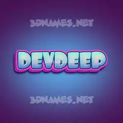 devdeep in Phat Purple style - 3D name wallpaper