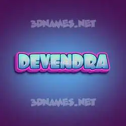 devendra in Phat Purple style - 3D name wallpaper