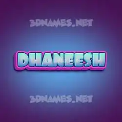 dhaneesh in Phat Purple style - 3D name wallpaper