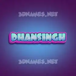 dhansingh in Phat Purple style - 3D name wallpaper