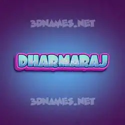 dharmaraj in Phat Purple style - 3D name wallpaper