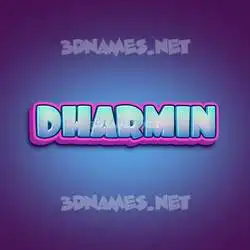 dharmin in Phat Purple style - 3D name wallpaper